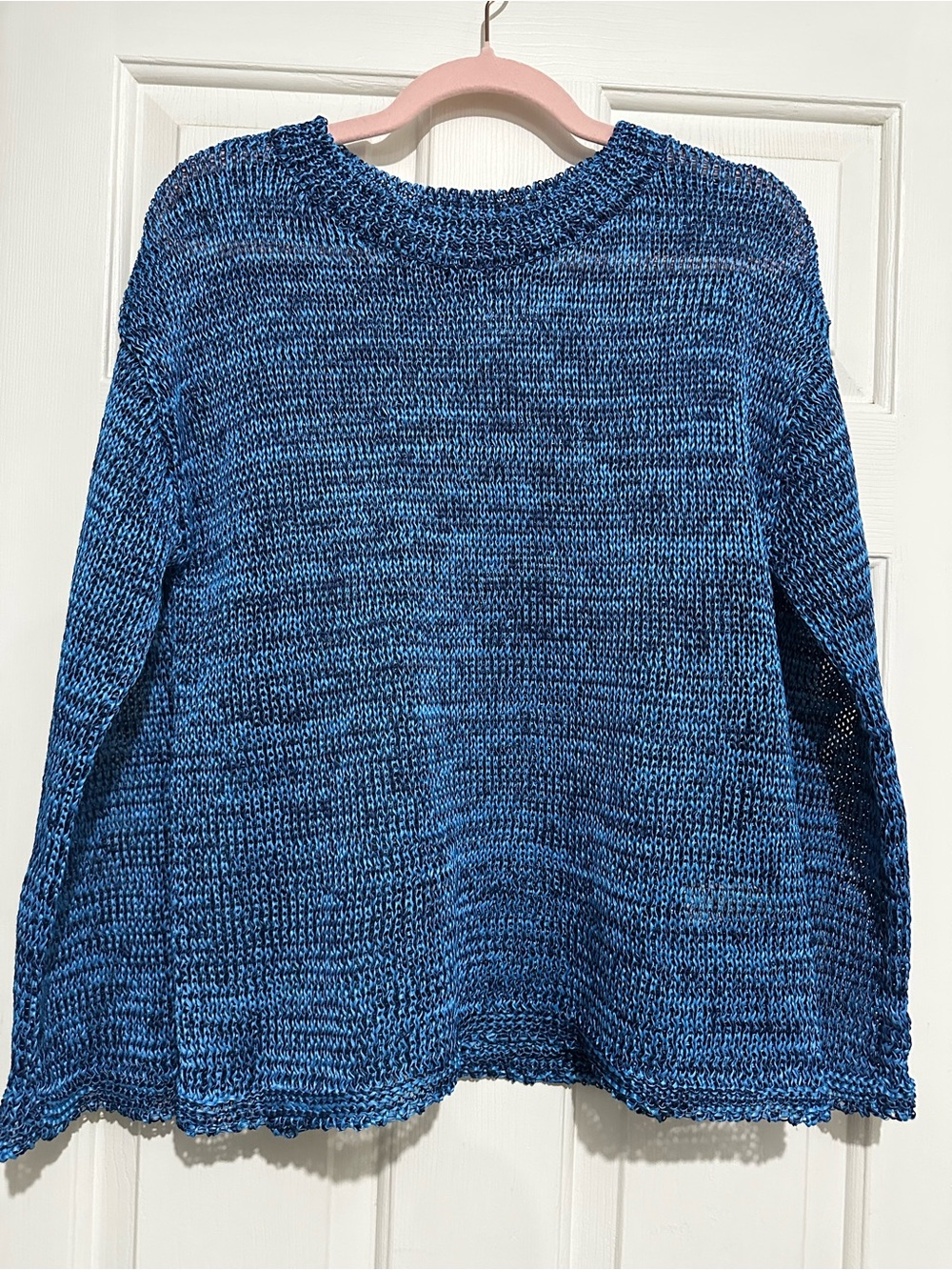 Zara Blue Marled Crewneck Sweater